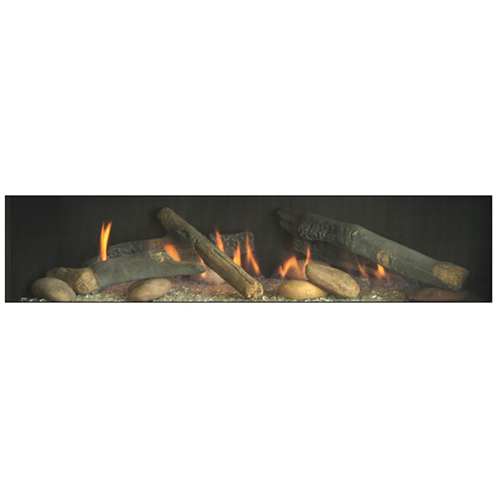 Empire Rustic Log and River Rock Accessory Kit for Boulevard 36-Inch Direct Vent Linear Fireplace