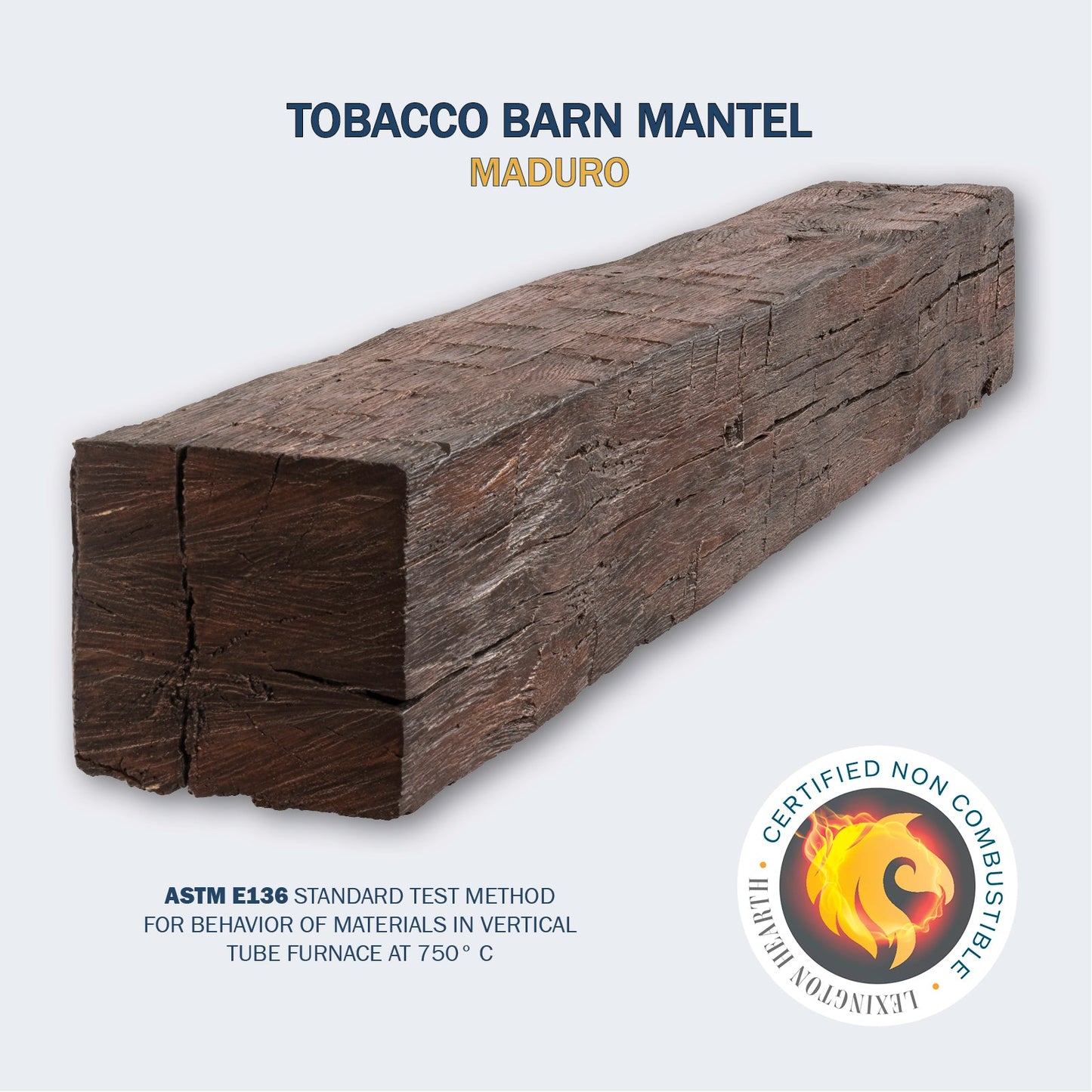 Lexington Hearth Tobacco Barn Non-Combustible Fireplace Mantel