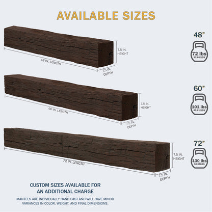 Lexington Hearth Tobacco Barn Non-Combustible Fireplace Mantel