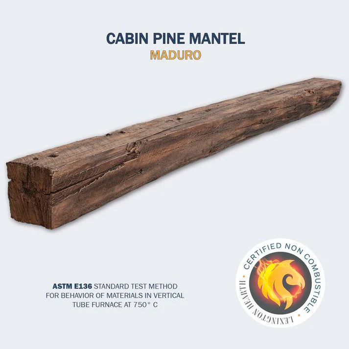 Cabin Pane Non-Combustible Concrete Fireplace Mantel Shelf