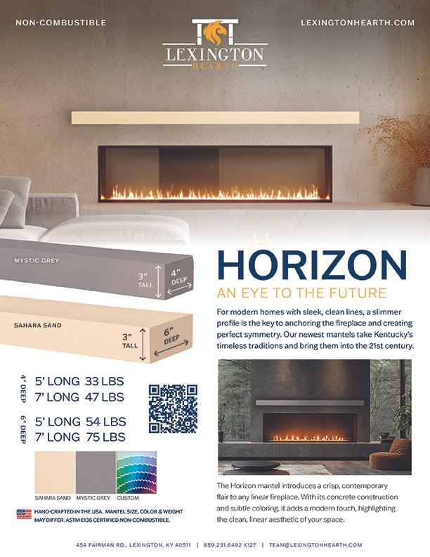 Horizon Concrete Non-Combustible Fireplace Mantel Shelf