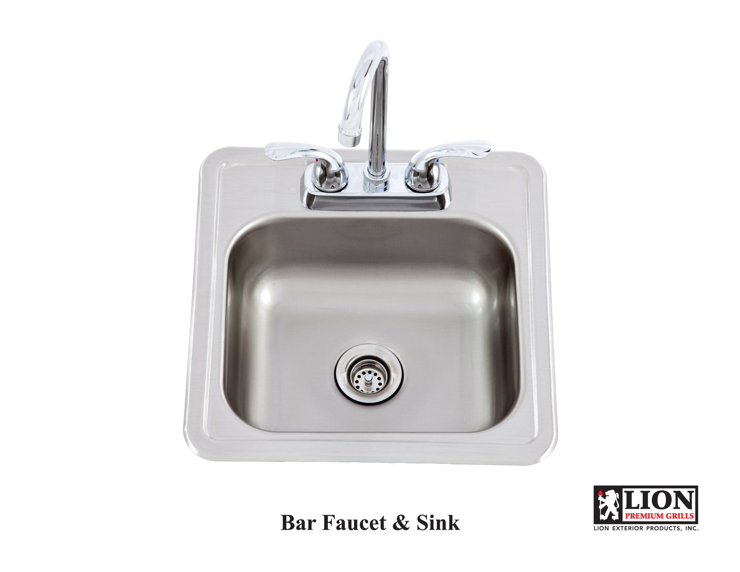Lion 15 X 15 Outdoor Rated Stainless Steel Sink With Hot/Cold Faucet