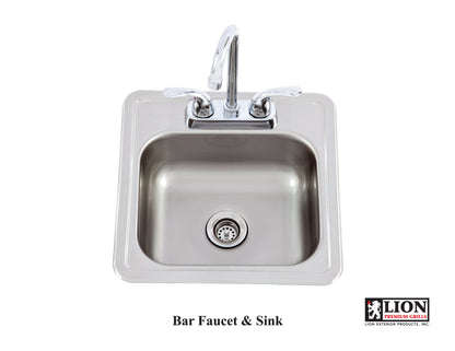 Lion 15 X 15 Outdoor Rated Stainless Steel Sink With Hot/Cold Faucet