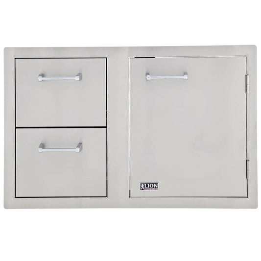 Lion 33-Inch Access Door & Double Drawer Combo