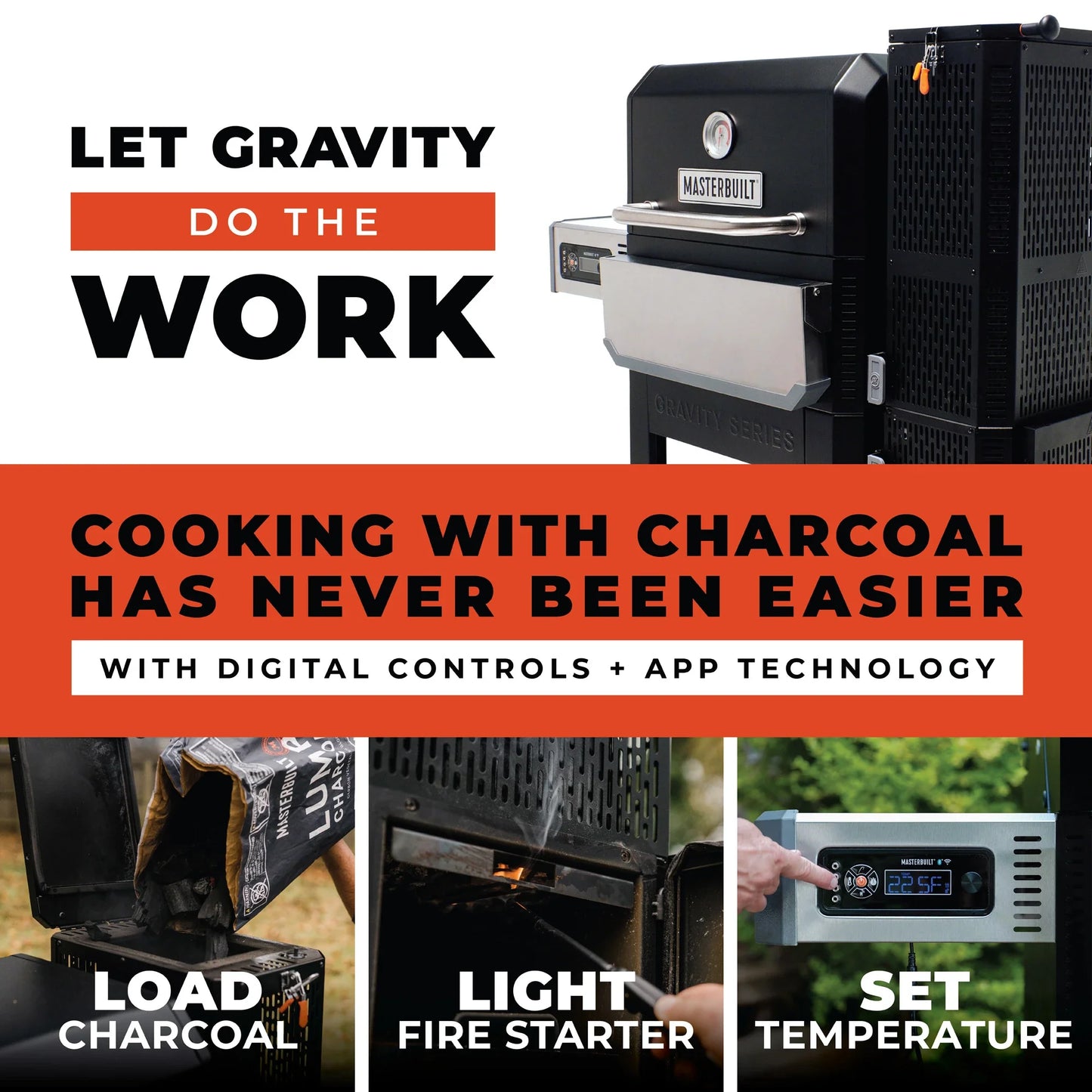 Masterbuilt Gravity Series® 800 Digital Charcoal Griddle + Grill + Smoker