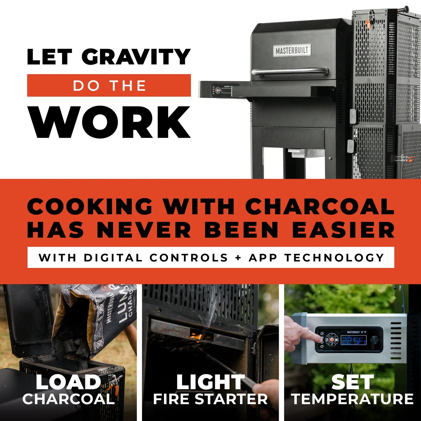 Gravity Series® 600 Digital Charcoal Grill + Smoker