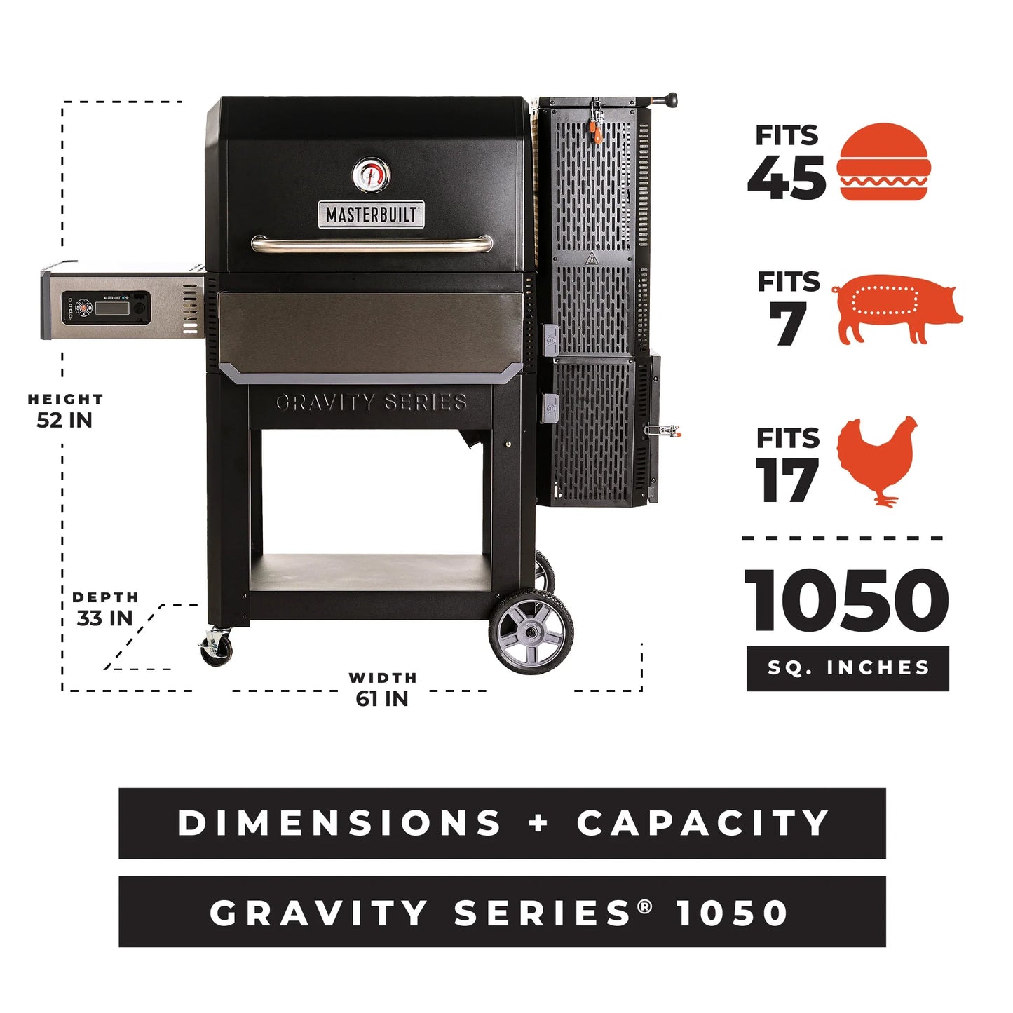 Masterbuilt Gravity Series® 1050 Digital Charcoal Grill + Smoker
