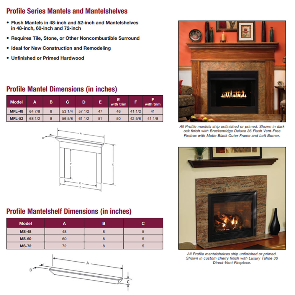 Empire Profile Fireplace Mantel