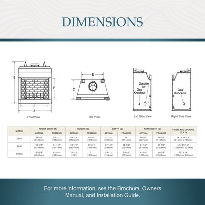 Majestic Biltmore 36" Radiant Wood Burning Fireplace | Majestic SB60, SB60HB