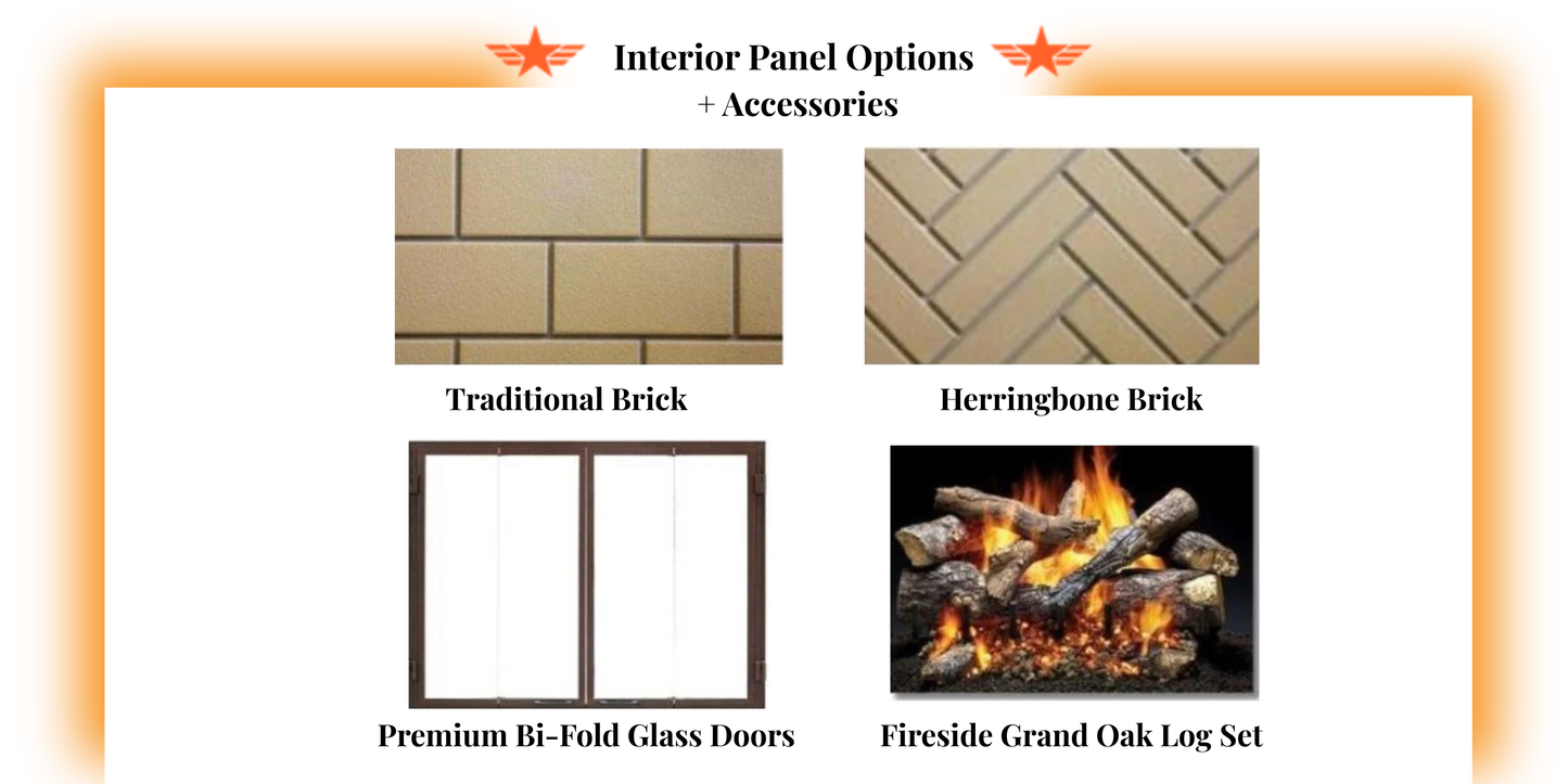 Majestic Castlewood 42-Inch Outdoor Wood Burning Fireplace