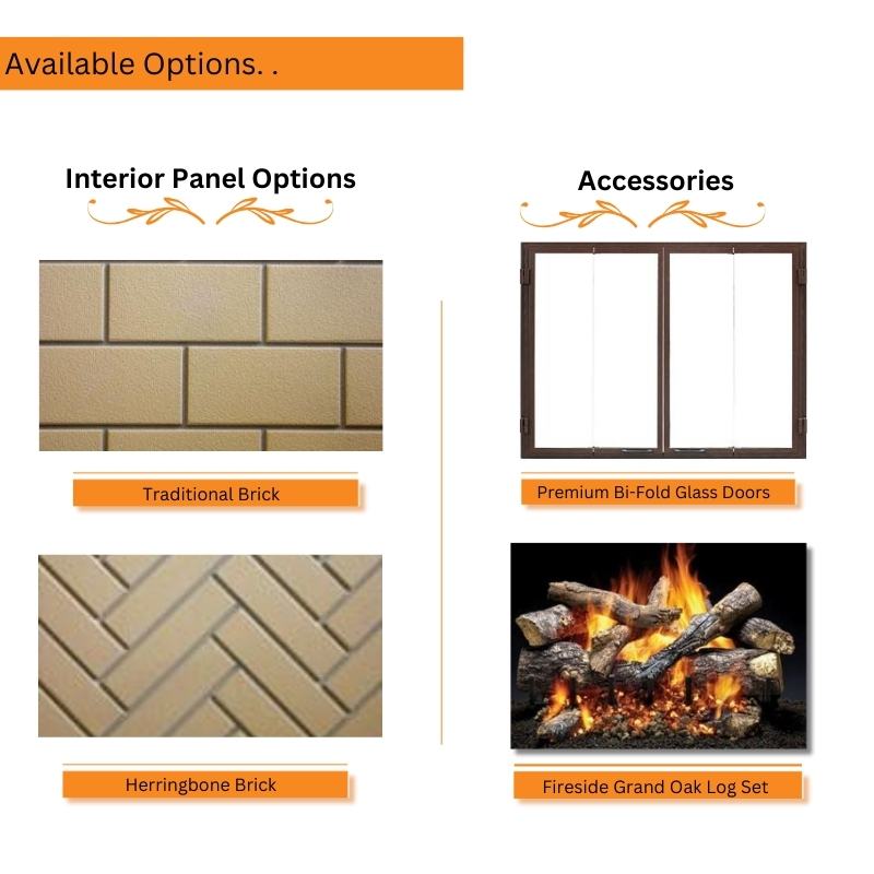 Majestic Castlewood 42-Inch Outdoor Wood Burning Fireplace