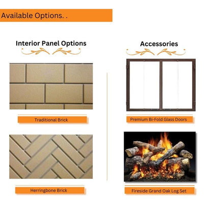 Majestic Castlewood 42-Inch Outdoor Wood Burning Fireplace