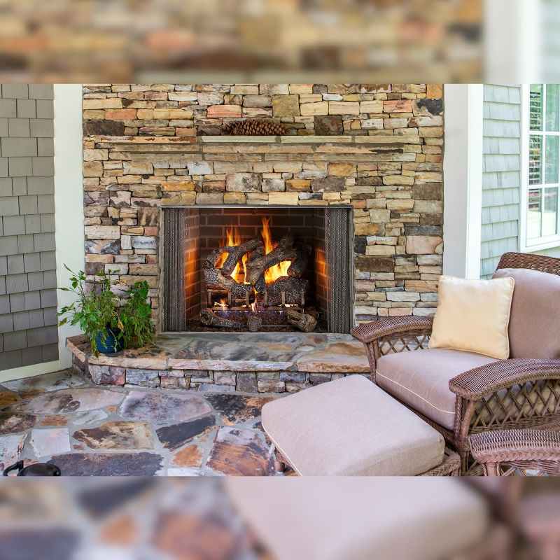 Majestic Cottagewood 42-Inch Outdoor Wood Burning Fireplace