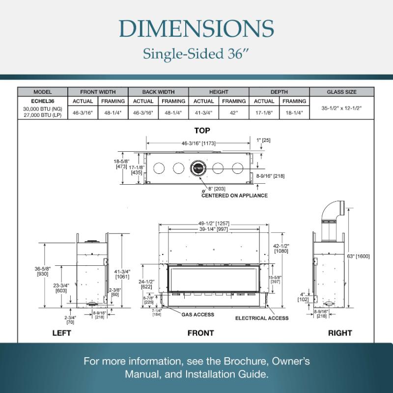 Majestic Echelon II 36" Linear Direct Vent Gas Fireplace | ECHEL36IN