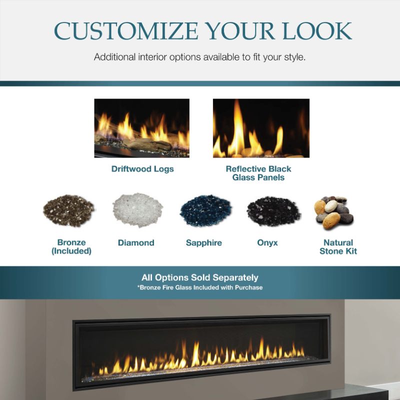 Majestic Echelon II 60" Linear Direct Vent Gas Fireplace | ECHEL60IN