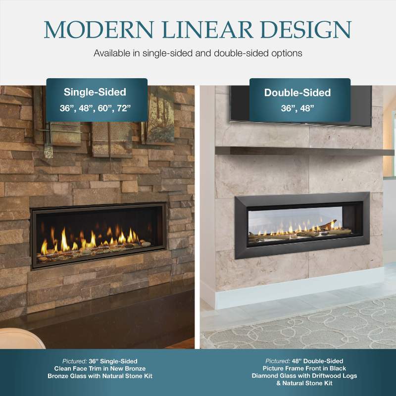 Majestic Echelon II 48" Linear Direct Vent Gas Fireplace | ECHEL48IN