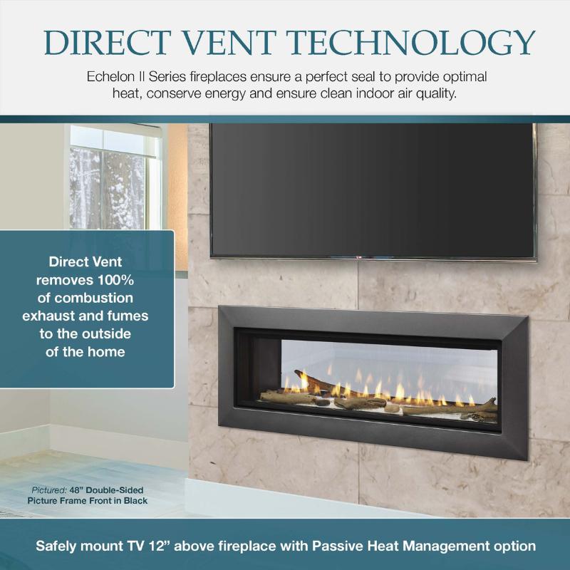 Majestic Echelon II 48" See Through Linear Direct Vent Gas Fireplace | ECHEL48ST