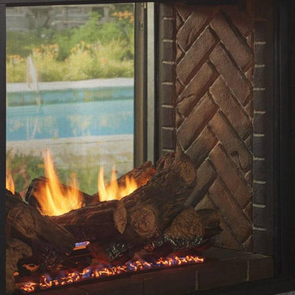 Majestic Fortress 36-Inch Indoor/Outdoor See Thru Vent Free Gas Fireplace