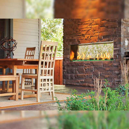Majestic Lanai 48-Inch See Thru Outdoor Linear Vent Free Gas Fireplace