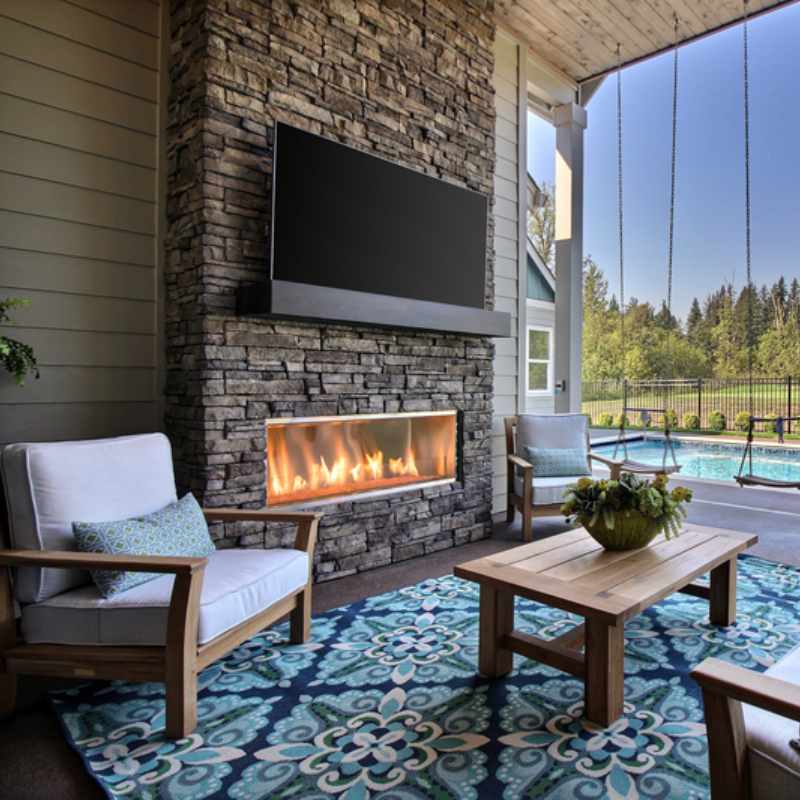 Majestic Lanai 60-Inch Outdoor Linear Vent Free Gas Fireplace