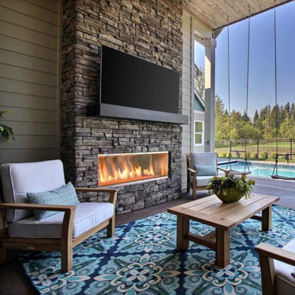 Majestic Lanai 60-Inch Outdoor Linear Vent Free Gas Fireplace