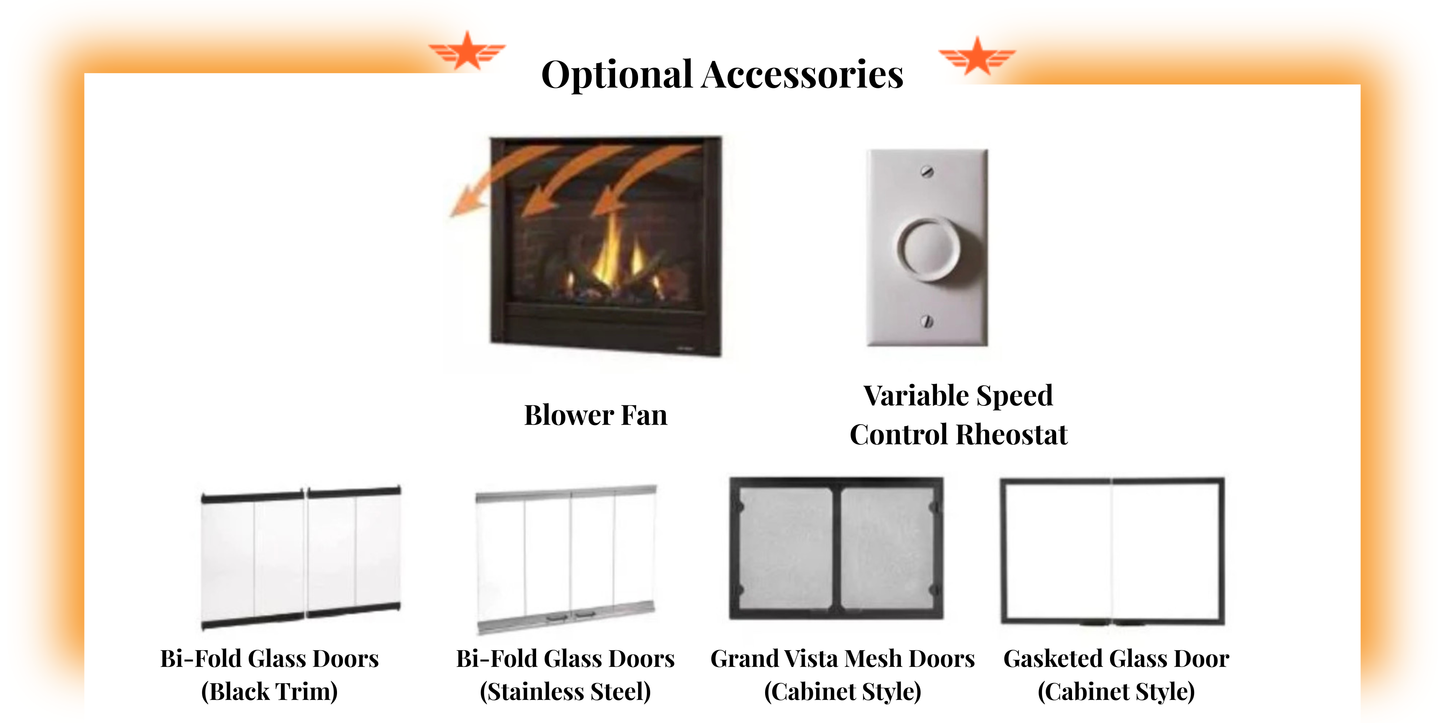 Majestic Sovereign Heat Circulating Wood Burning Fireplace