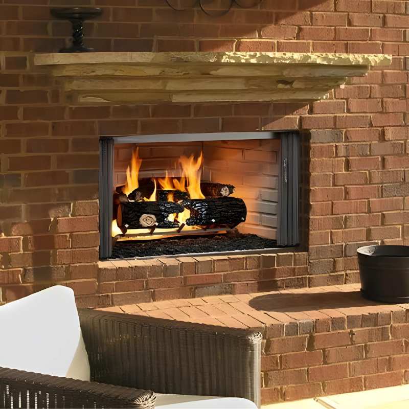 Majestic Villawood 42-Inch Outdoor Wood Burning Fireplace