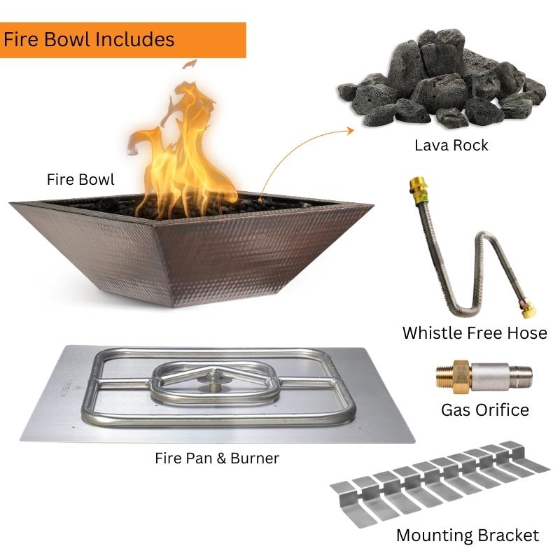 Maya 30-Inch Copper Fire Bowl