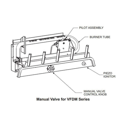 Emprie Flint Hill Ceramic Fiber Gas Log Set with Ventless Burner and Manual Pilot Valve
