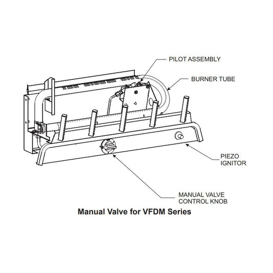 Emprie Flint Hill Ceramic Fiber Gas Log Set with Ventless Burner and Manual Pilot Valve