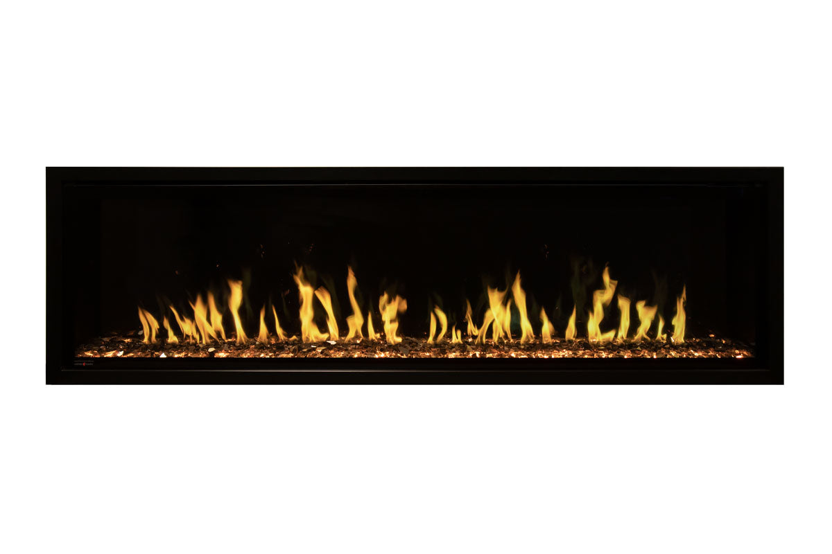 Modern Flames Allwood Fireplace Media Wall in Coastal Sand | 60'' Orion Slim Heliovision Electric Fireplace