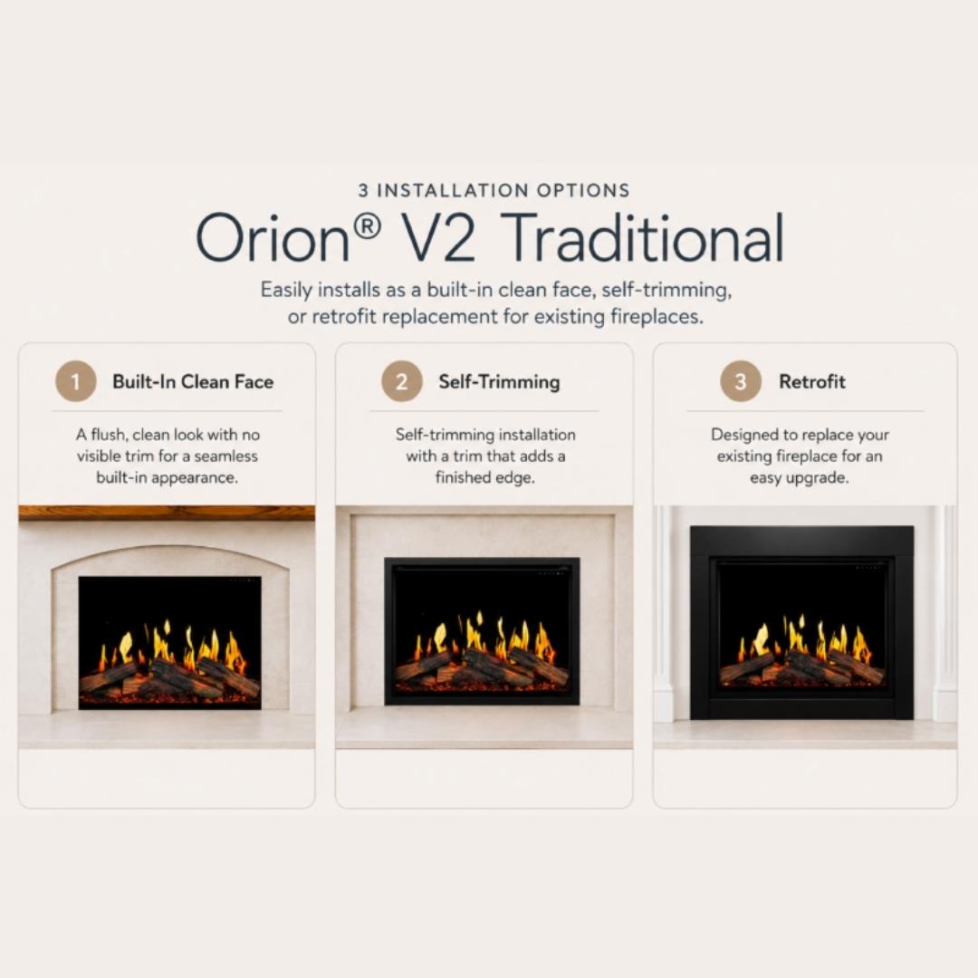 Modern Flames Orion Traditional V2 54" Virtual Electric Fireplace
