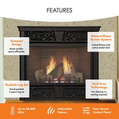 Monessen Symphony 32" Vent Free Traditional Natural Gas Fireplace With IPI Control System