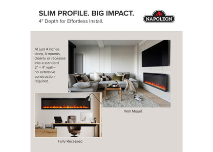 Napoleon Astound SlimMount 50" Wall-Mounted Linear Electric Fireplace