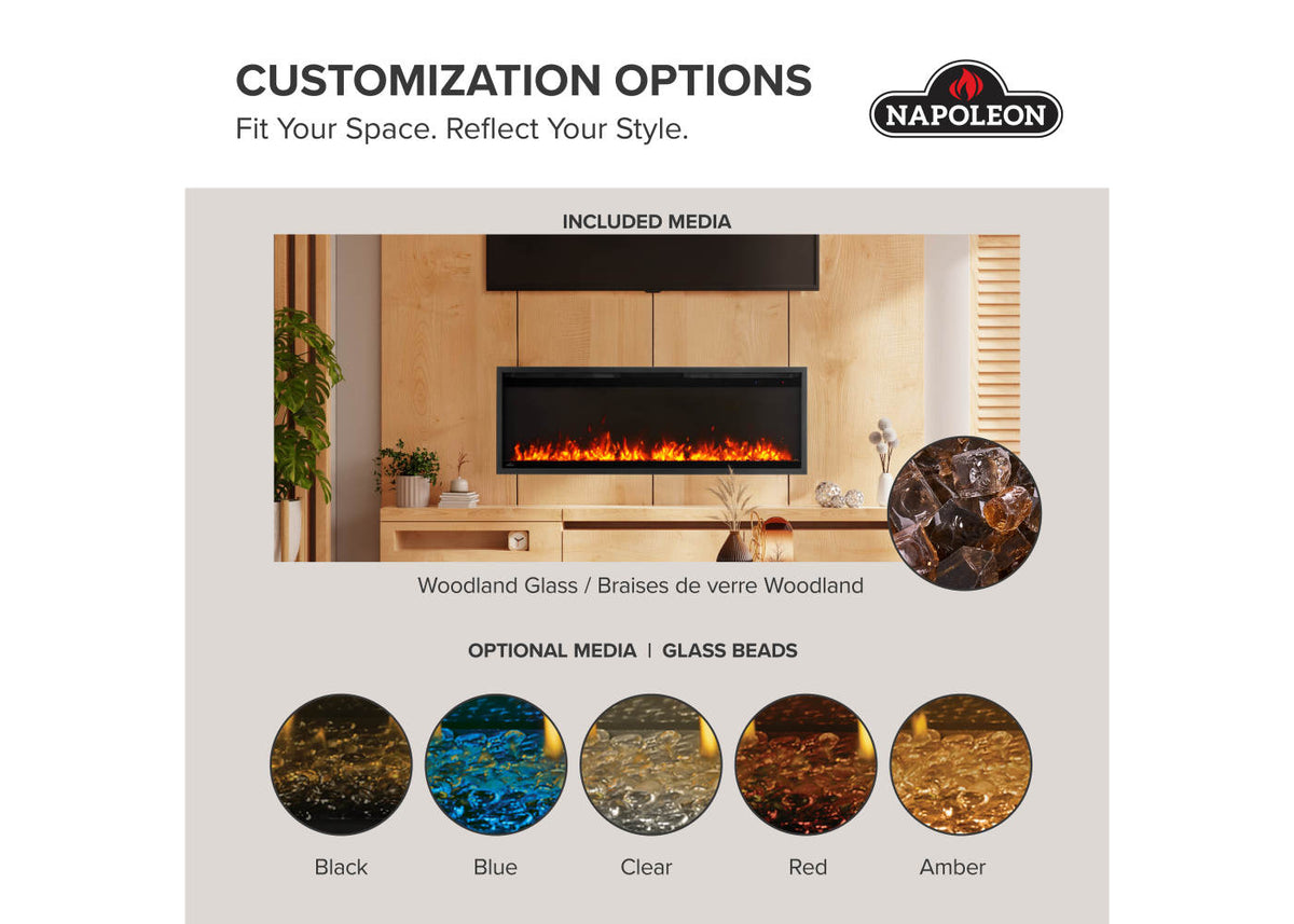 Napoleon Astound SlimMount 50" Wall-Mounted Linear Electric Fireplace