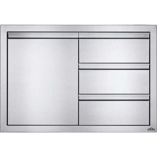 Napoleon BI-3624-1D3DR - 36" x 24" Single Door & Triple Drawer Combo