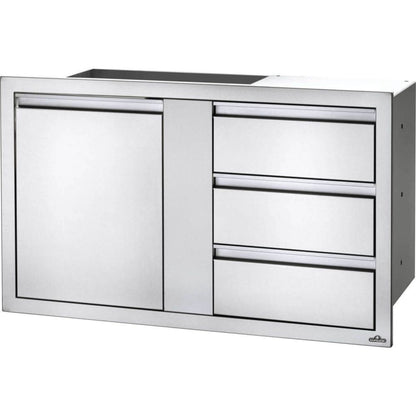 Napoleon BI-4224-1D3DR - 42" x 24" Large Single Door & Triple Drawer Combo