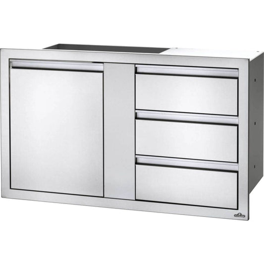 Napoleon BI-4224-1D3DR - 42" x 24" Large Single Door & Triple Drawer Combo