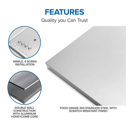 Napoleon OASIS 36" x 24" Stainless Steel End Panel for Waterfall Edge