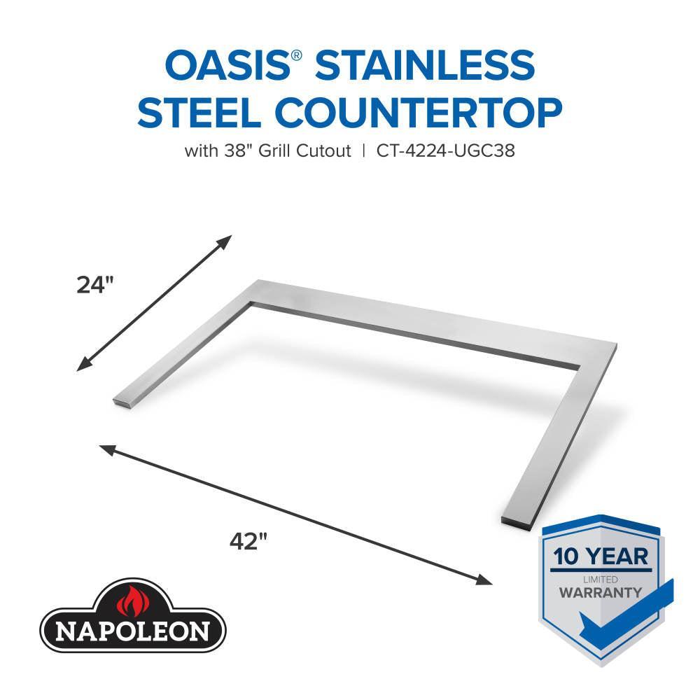 Napoleon Oasis 42" x 24" Stainless Steel Countertop for 38" Grill Head