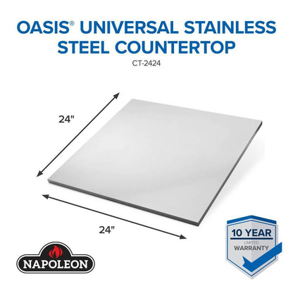Napoleon OASIS Universal 24" x 24"  Stainless Steel Countertop
