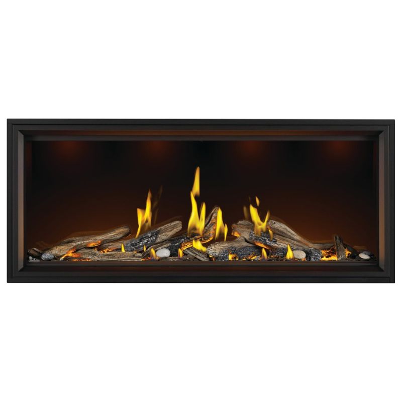 Napoleon Tall Vector with Luminous Logs 62" Direct Vent Linear Gas Fireplace