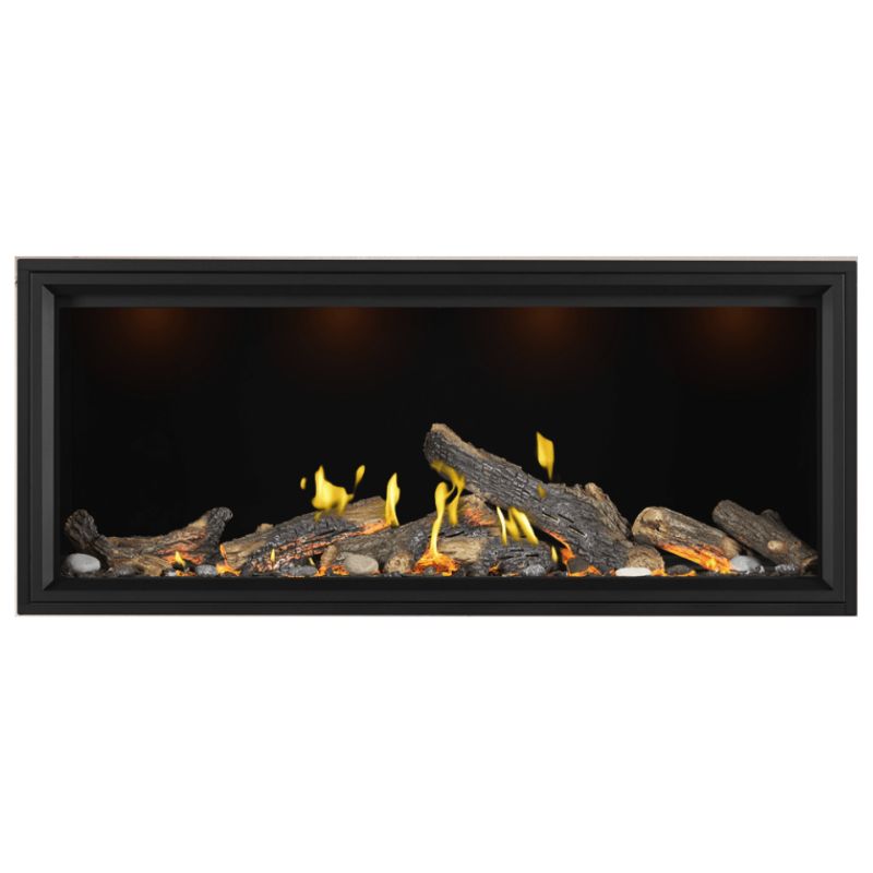 Napoleon Tall Vector with Luminous Logs 62" Direct Vent Linear Gas Fireplace