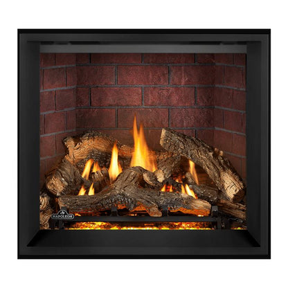 Napoleon Elevation X 36 Direct Vent Fireplace with Black Illusion Glass and Split Oak  Log Set