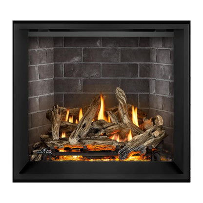 Napoleon Elevation X 36" Direct Vent Fireplace with MIRRO-FLAME Porcelain Interior Panel  and Birch Log Set