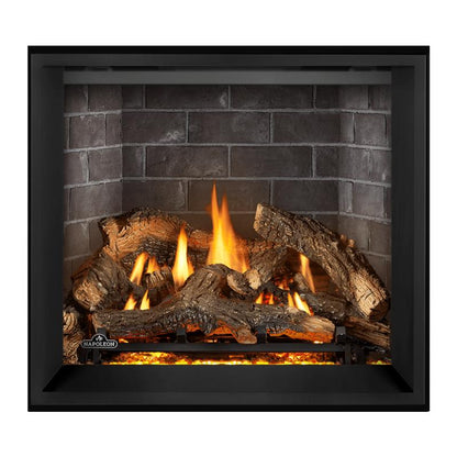 Napoleon Elevation X 36 Direct Vent Fireplace with MIRRO-FLAME Porcelain Interior Panel and Driftwood Log Set
