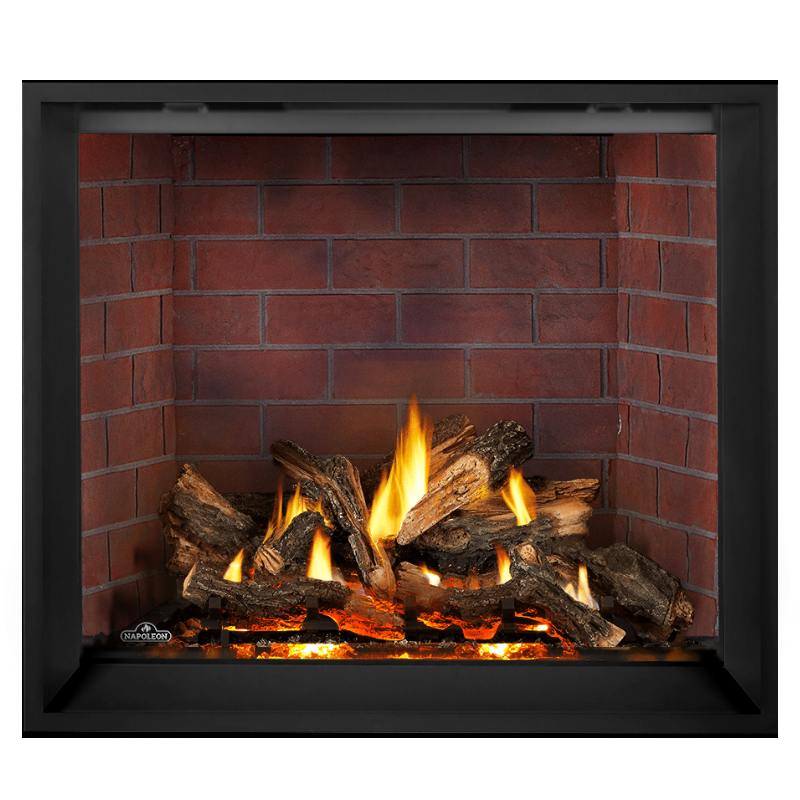 Napoleon Elevation X 42 Direct Vent Fireplace with Westminster Grey Standard and Split Oak