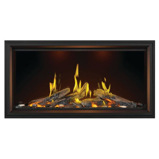 Napoleon Tall Vector with Luminous Logs 50" Direct Vent Linear Gas Fireplace