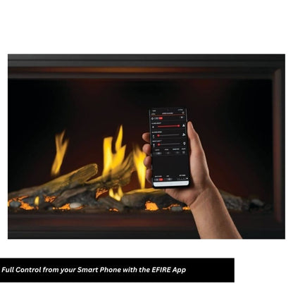 Napoleon Tall Vector with Luminous Logs 74" Direct Vent Linear Gas Fireplace