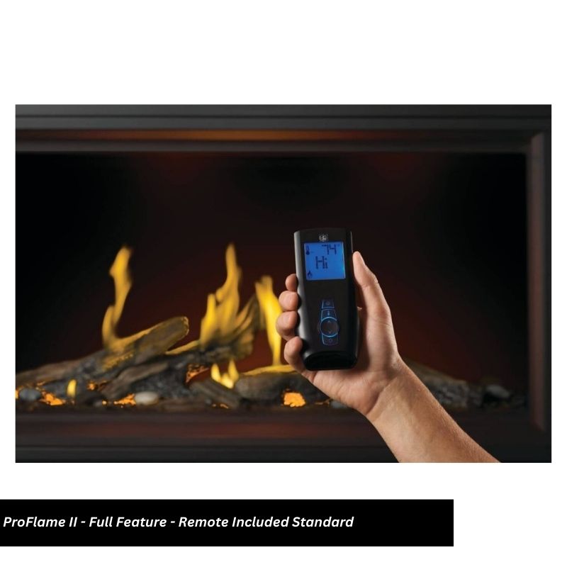 Napoleon Tall Vector with Luminous Logs 74" Direct Vent Linear Gas Fireplace